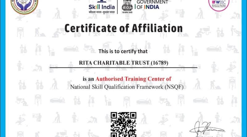 rita charitable trust certificate