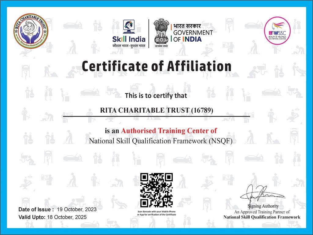 rita charitable trust certificate